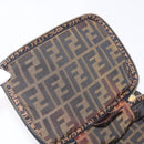 FENDI Zucca Canvas Vanity Hand Bag Black Brown Auth 208259-17