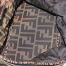 FENDI Zucca Canvas Vanity Hand Bag Black Brown Auth 208259-18