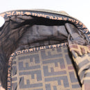 FENDI Zucca Canvas Vanity Hand Bag Black Brown Auth 208259-20