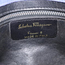 Salvatore Ferragamo Chain Shoulder Bag Suede Purple Gold Auth 208261A-19