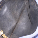 Salvatore Ferragamo Chain Shoulder Bag Suede Purple Gold Auth 208261A-20