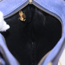 Salvatore Ferragamo Chain Shoulder Bag Suede Purple Gold Auth 208261A-25