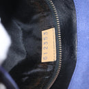 Salvatore Ferragamo Chain Shoulder Bag Suede Purple Gold Auth 208261A-28