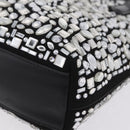 Salvatore Ferragamo Hand Bag Leather Black Silver Auth 208262A-11