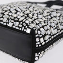 Salvatore Ferragamo Hand Bag Leather Black Silver Auth 208262A-13
