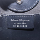 Salvatore Ferragamo Hand Bag Leather Black Silver Auth 208262A-18