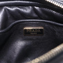 PRADA Ribbon Shoulder Bag Leather Black Pink Auth 208264A-18