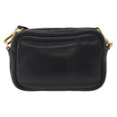 PRADA Ribbon Shoulder Bag Leather Black Pink Auth 208264A-3