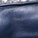 Christian Dior Trotter Canvas Shoulder Bag Navy Gold Auth 208265-20