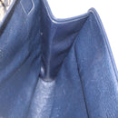 Christian Dior Trotter Canvas Shoulder Bag Navy Gold Auth 208265-22