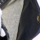 Christian Dior Trotter Canvas Shoulder Bag Navy Gold Auth 208265-25
