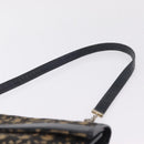 Christian Dior Trotter Canvas Shoulder Bag Navy Gold Auth 208265-8