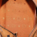 MCM Logogram Vicetos Boston Bag PVC Leather 2way Brown Gold Auth 208266A-23