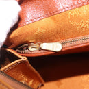 MCM Logogram Vicetos Boston Bag PVC Leather 2way Brown Gold Auth 208266A-27