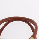 MCM Logogram Vicetos Boston Bag PVC Leather 2way Brown Gold Auth 208266A-9