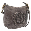 Bottega Veneta INTRECCIATO Shoulder Bag Leather Silver 196484 Auth 208268A-1