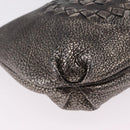 Bottega Veneta INTRECCIATO Shoulder Bag Leather Silver 196484 Auth 208268A-10