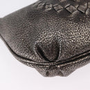 Bottega Veneta INTRECCIATO Shoulder Bag Leather Silver 196484 Auth 208268A-12