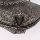 Bottega Veneta INTRECCIATO Shoulder Bag Leather Silver 196484 Auth 208268A-13