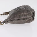 Bottega Veneta INTRECCIATO Shoulder Bag Leather Silver 196484 Auth 208268A-4