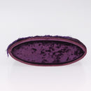Christian Dior Hand Bag Velor Purple Silver Auth 208271A-10