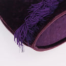 Christian Dior Hand Bag Velor Purple Silver Auth 208271A-11