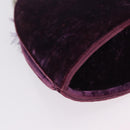 Christian Dior Hand Bag Velor Purple Silver Auth 208271A-13