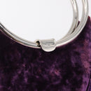 Christian Dior Hand Bag Velor Purple Silver Auth 208271A-15