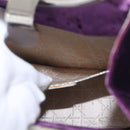 Christian Dior Hand Bag Velor Purple Silver Auth 208271A-20