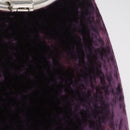 Christian Dior Hand Bag Velor Purple Silver Auth 208271A-4