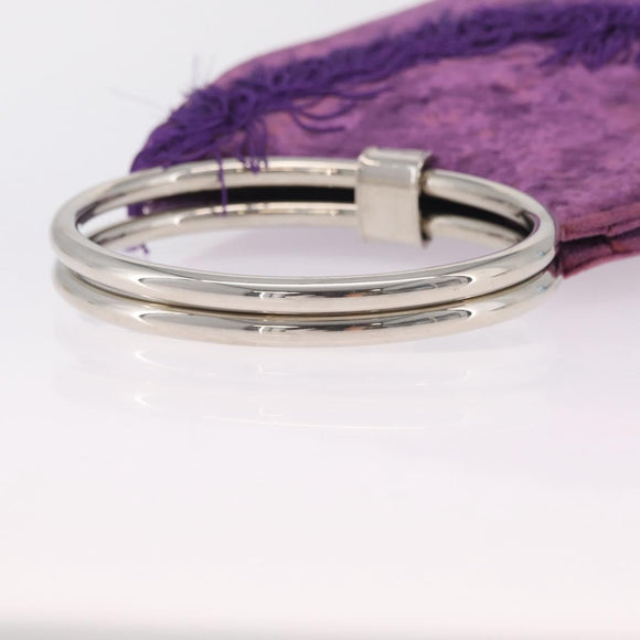 Christian Dior Hand Bag Velor Purple Silver Auth 208271A