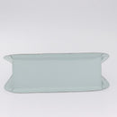 LOEWE Hand Bag Suede Light Blue Gold Auth 208276A-11