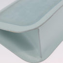 LOEWE Hand Bag Suede Light Blue Gold Auth 208276A-14