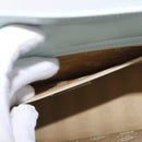LOEWE Hand Bag Suede Light Blue Gold Auth 208276A-23