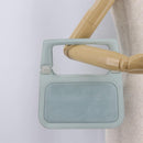 LOEWE Hand Bag Suede Light Blue Gold Auth 208276A-26