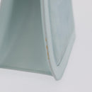 LOEWE Hand Bag Suede Light Blue Gold Auth 208276A-6