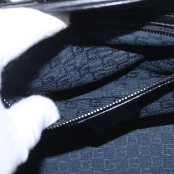 GUCCI Hand Bag Leather Black 105378 Auth 208277A