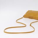 Miu Miu Madras Shoulder Bag Leather Yellow Gold Auth 208280A-8