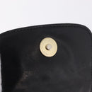 Bottega Veneta INTRECCIATO Chain Shoulder Pouch Leather Black Gold Auth 208281A-16