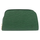 LOUIS VUITTON Epi Dauphine PM Cosmetic Pouch Green M48444 LV Auth 208283-2