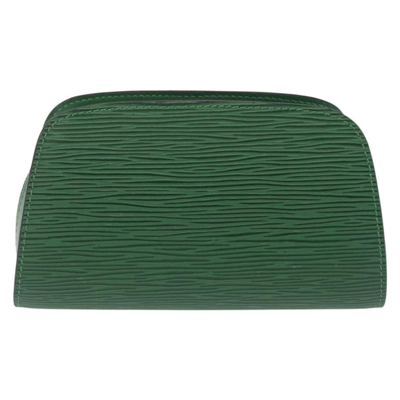 LOUIS VUITTON Epi Dauphine PM Cosmetic Pouch Green M48444 LV Auth 208283
