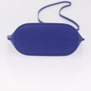 Salvatore Ferragamo Neck Pouch Leather Blue Silver Auth 208284V-19