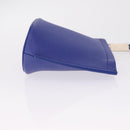 Salvatore Ferragamo Neck Pouch Leather Blue Silver Auth 208284V-6