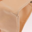 HERMES Coquillage PM Hand Bag Canvas Orange Silver Auth 208285A-15