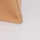 HERMES Coquillage PM Hand Bag Canvas Orange Silver Auth 208285A-5