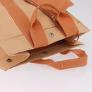 HERMES Coquillage PM Hand Bag Canvas Orange Silver Auth 208285A-8