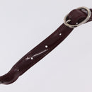 Cartier PANTHERE Shoulder Bag Patent leather Bordeaux Silver Auth 208286-10