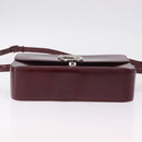 Cartier PANTHERE Shoulder Bag Patent leather Bordeaux Silver Auth 208286-11