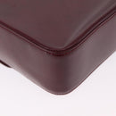 Cartier PANTHERE Shoulder Bag Patent leather Bordeaux Silver Auth 208286-14