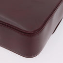 Cartier PANTHERE Shoulder Bag Patent leather Bordeaux Silver Auth 208286-15